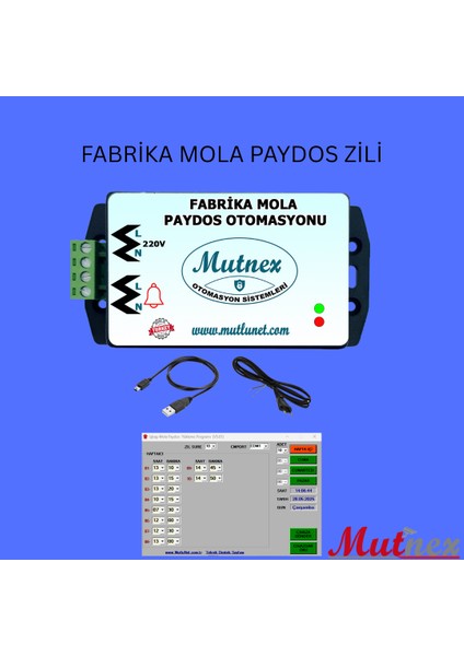 Fabrika Mola ve Paydos Zil Otomasyonu (Kampana Hariç)