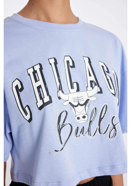 Fit NBA Chicago Bulls Bisiklet Yaka Kısa Kollu Tişört C6310AX24HS