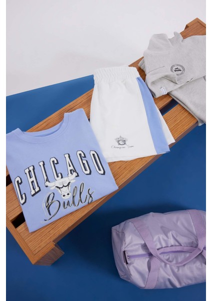 Fit NBA Chicago Bulls Bisiklet Yaka Kısa Kollu Tişört C6310AX24HS