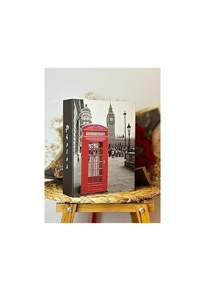 Rabsev 10 x 15 cm 200'LÜK Telefon Kulübesi Desenli Fotoğraf Albümü