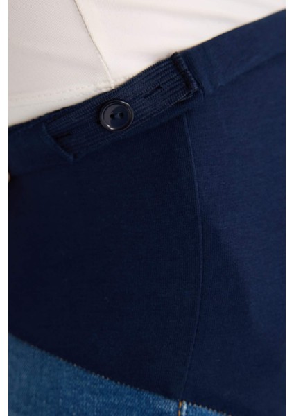 Skinny Fit Yırtık Detaylı Yüksek Bel Düz Paça Uzun Hamile Pantolon X2068AZ24SP