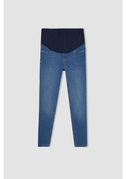 Skinny Fit Yırtık Detaylı Yüksek Bel Düz Paça Uzun Hamile Pantolon X2068AZ24SP