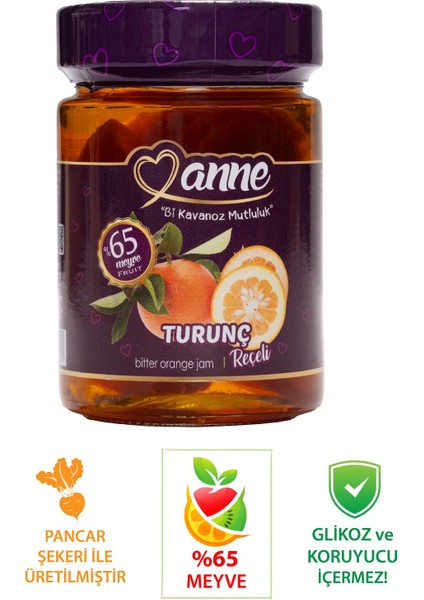 Turunç Reçeli 400 gr (Pancar Şekeri İle Üretilmiştir - Glikoz, Koruyucu İçermez)