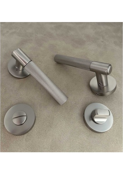 Rivax Meta Inox Zamak Yuvarlak Rozetli Wc Banyo Kapı Kolu 1 Takım modelleri