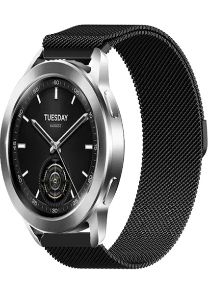 Xiaomi Watch S1 / S1 Pro / S1 Active / S2 / S3 ile Uyumlu Kordon Hasır Metal Örgü Mıknatıslı Milano Kayış
