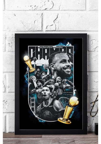 Stephen Curry Çerçeveli Tablo - Golden State Warriors Nba Posteri Tablo