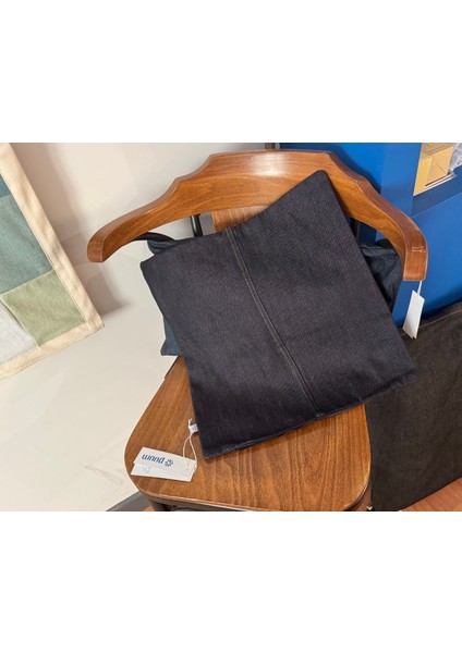 Denim Orta Dikişli Dekoratif Kırlent Kılıfı modelleri