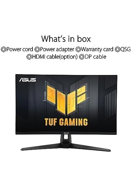 Tuf Gaming VG27AQ3A 27" 1 Ms 2k IPS 180 Hz Oyuncu Monitörü - Teşhir
