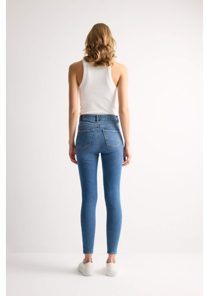 Skinny Fit Yüksek Bel Bilek Boy Jean Pantolon C7611AX24WN