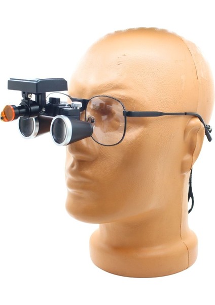 Hiperlupa LT435 Siyah Ince Çerçeve 3.5x Küçük Loupe Gözlük 5W LED Işıklı Büyüteç Gözlük