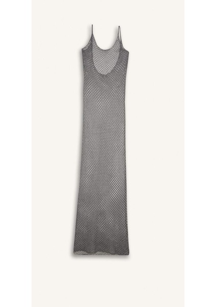 Regular Fit Kolsuz File Maxi Plaj Elbisesi-Fall in Love B6886AX24HS