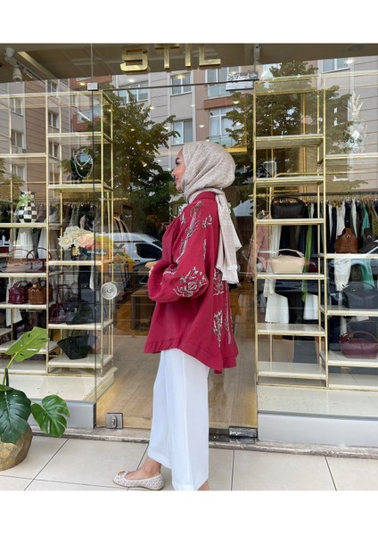 Taş Işlemeli Kimono modelleri