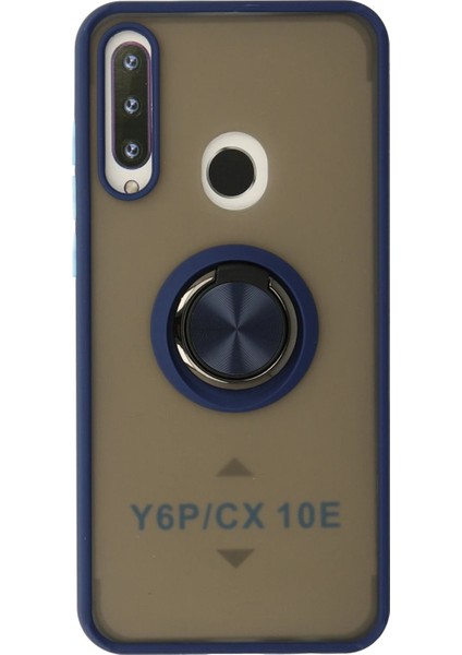 Huawei Y6P Kılıf Montreal Yüzüklü Silikon Kapak - Lacivert - CPT109808-7907