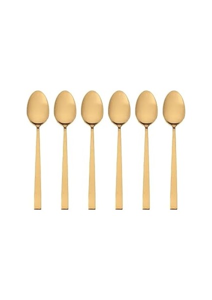 Mat Altın Çay Kaşığı 11 cm 6 Adet