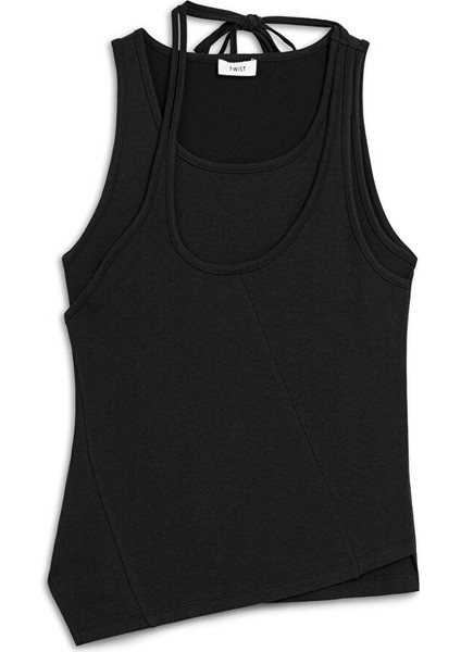 Çift Parça Görünüm T-Shırt TW6250070025001 fırsatları