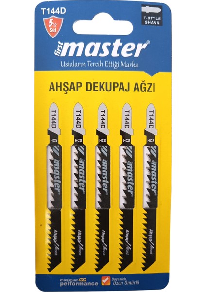 T144D Hcs Ahşap Hızlı Kesim Dekupaj Testeresi Bıçağı 5'li