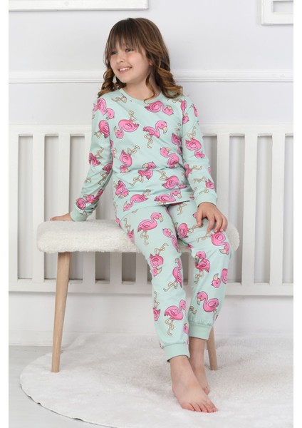 Cute Flamingo Desenli Kız Çocuk Pijama Takımı fiyatları