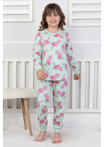 Cute Flamingo Desenli Kız Çocuk Pijama Takımı modelleri