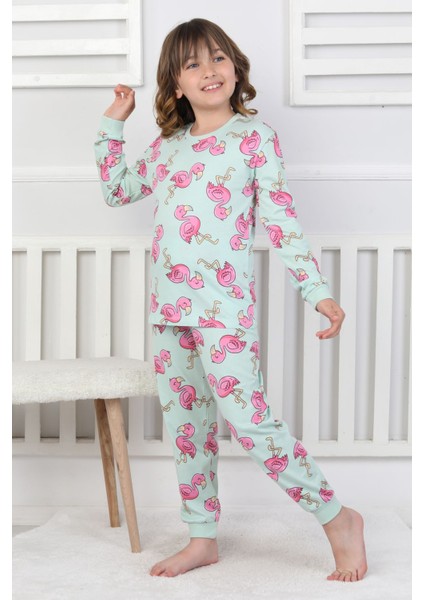 Cute Flamingo Desenli Kız Çocuk Pijama Takımı fırsatları