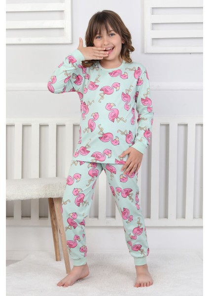 Cute Flamingo Desenli Kız Çocuk Pijama Takımı indirimleri