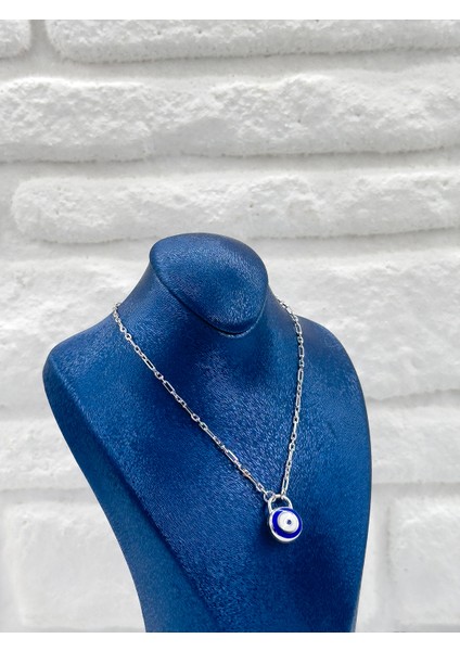 Spor Nazar Boncuklu Kadın Gümüş Kolye modelleri