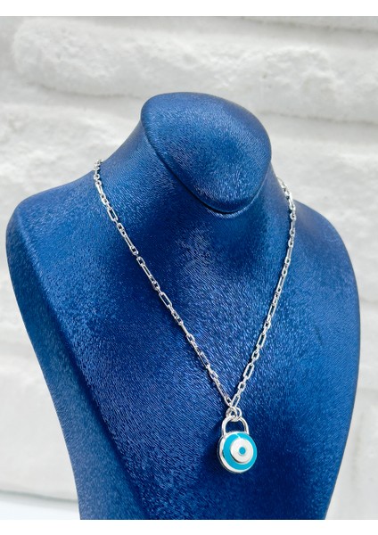 Spor Nazar Boncuklu Kadın Gümüş Kolye indirimleri