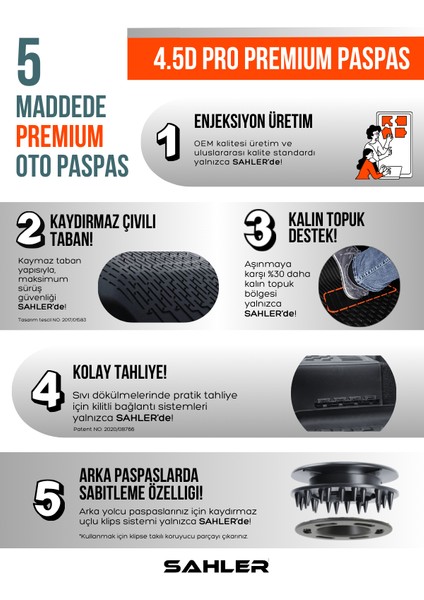 Ford Kuga 2020+ Uyumlu 4.5d Premium Havuzlu Oto Paspas ve Liner Marka 3D Bagaj Havuzu modelleri