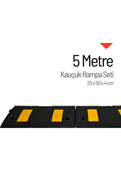 Kauçuk Rampa, Otopark Rampası, Kaldırım Rampası 25 x 50 x 4 cm 5 Metre
