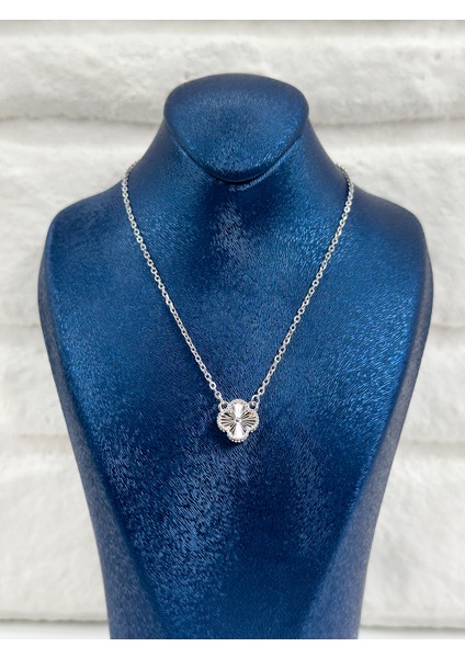 Taşsız Tekli Spor Yonca Kadın Gümüş Kolye fiyatları