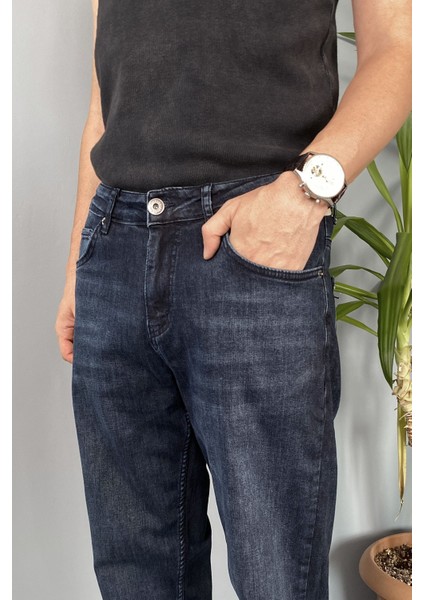 Koyu Lacivert Kot Pantolon