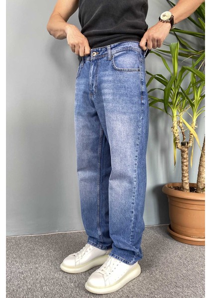 Taşlanmış Kot Pantolon Regular Kalıp