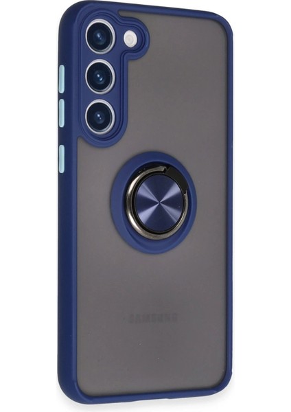 Samsung Galaxy S23 Plus Kılıf Montreal Yüzüklü Silikon Kapak - Lacivert - CPT101274-3854 fiyatları