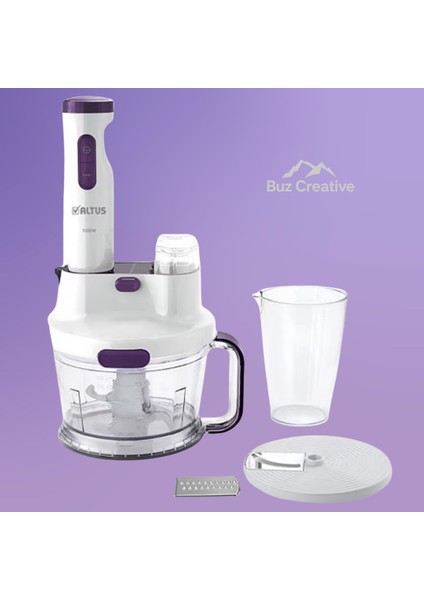 Alsm 739 B Beyaz Rendeli Blender Seti