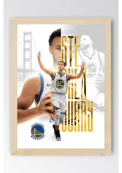 Stephen Curry Çerçeveli Tablo - Golden State Warriors Nba Posteri Tablo