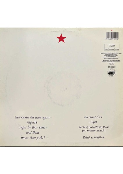 Eurythmics Touch Lp Plak fiyatları