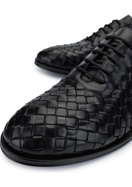 Erkek Deri Siyah Klasik Ayakkabı 1068 1302 Erk Ayk Y25 Sıyah Orgu modelleri