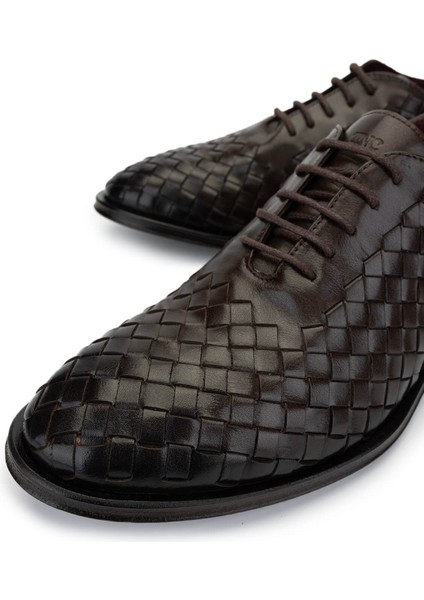 Erkek Deri Kahverengi Klasik Ayakkabı 1068 1302 Erk Ayk Y25 Kahve Orgu modelleri