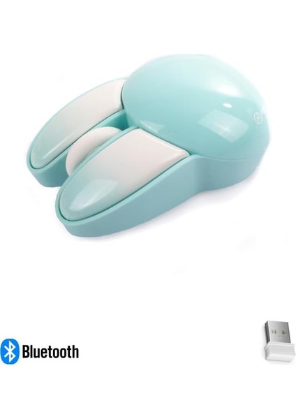 Sevimli Tavşan 3D Mavi Mouse Bluetooth + 2.4g Dual Mode modelleri