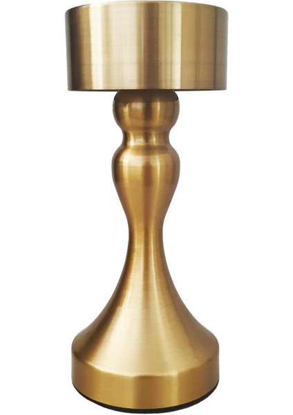 Şık Retro Modern Tarz Dokunmatik 3 Modlu Şarjlı Golden Masa Lambası