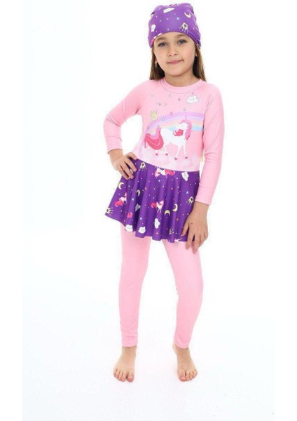 Çocuk Mayo Unicorn Desenli Kız Çocuk Mayosu fiyatları