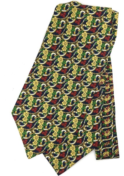 Çok Renkli Motif Desen Erkek Ascot Fular K643 fırsatları