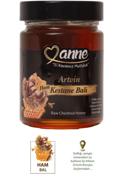 Artvin Ham Kestane Balı 400 gr (Yöresel, Ham Bal)