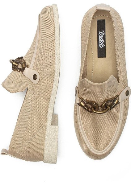 Kadın Günlük Loafer Makosen Tokalı Triko Ayakkabı 12200 fırsatları