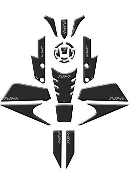 Cf Moto 450 Nk 2024 Uyumlu Full Tank Pad Set 001