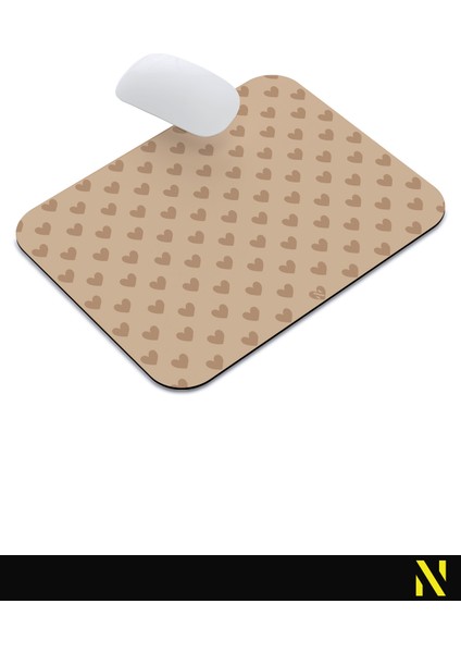 Kahverengi Renkli Kalpli Desenli Ergonomik Mouse Pad - 23 cm x 19 cm - Kaydırmaz Taban Ev ve Ofis Kullanımı Fare Altlığı Mousepad indirimleri