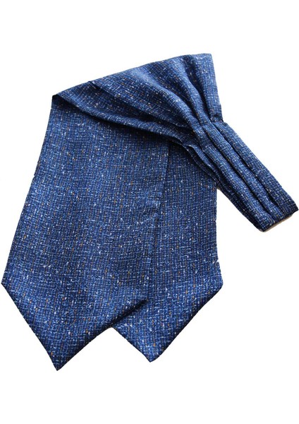 Mavi Motif Desen Italyan Ipek Ascot Fular K657 indirimleri