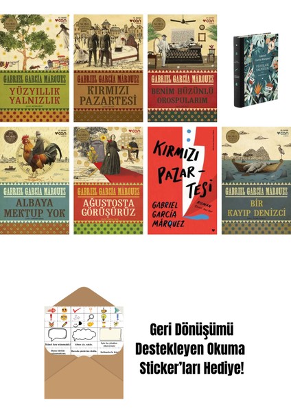Gabriel García Márquez 8 Kitap Seti + Okuma Sticker'ları