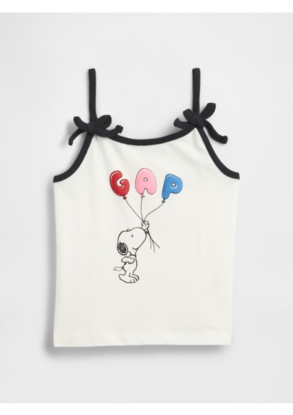 Kız Bebek Beyaz Baby & Toddler Snoopy Logo Bow Cami