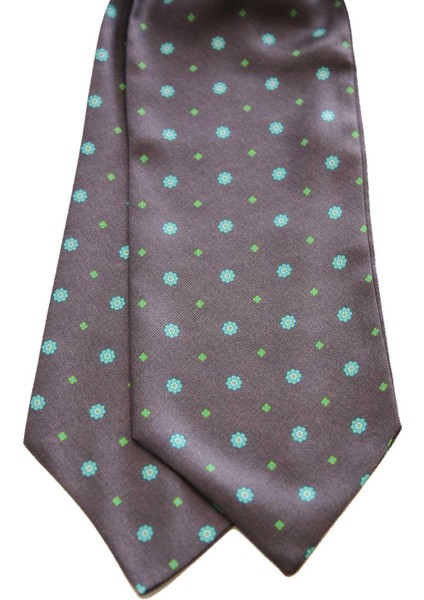 Gri Çiçek Desen Italyan Ipek Ascot Fular K654 fırsatları