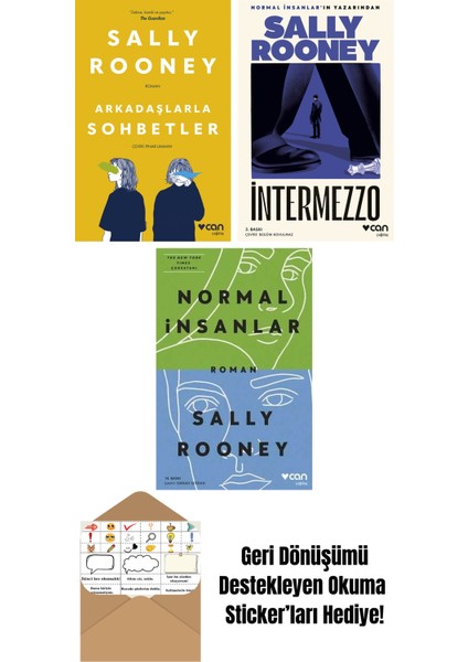 Sally Rooney 3 Kitap Seti + Okuma Sticker'ları